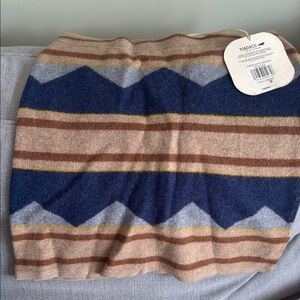 Toad&Co Women's Chevron Striped Skirt - Blue, Brown, and Gray